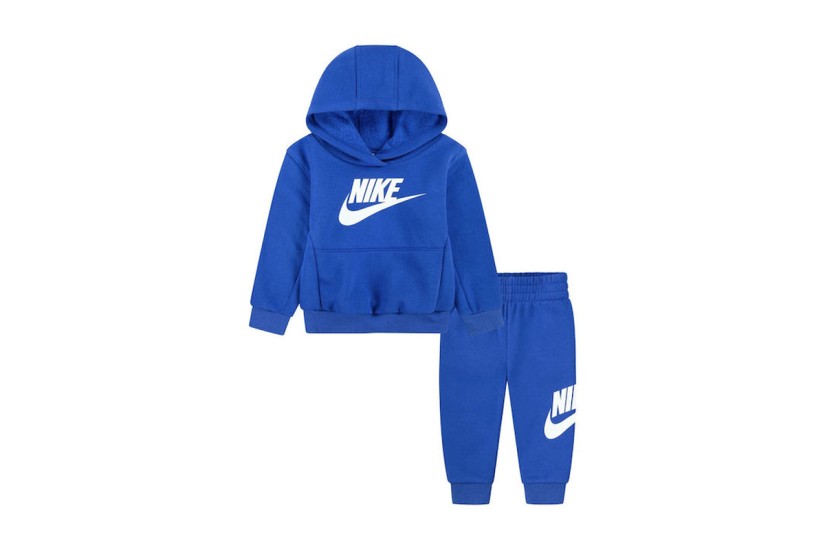 Nike Club Fleece Βρεφικό Σετ Hoodie - Παντελόνι Φόρμας Μπλε