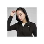 Puma Essentials Full-Zip Γυναικεία Βαμβακερή Ζακέτα με Κουκούλα Μαύρη