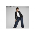 Puma Essentials Full-Zip Γυναικεία Βαμβακερή Ζακέτα με Κουκούλα Μαύρη