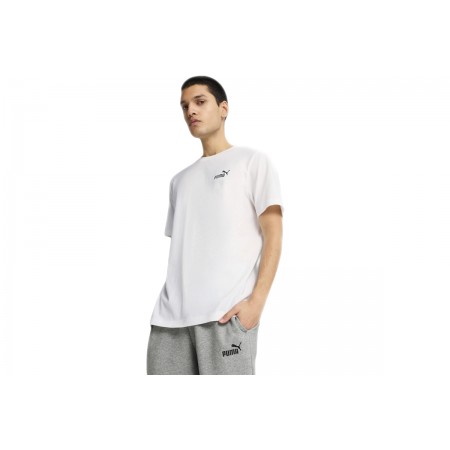 Puma Ess Small No 1 Logo Ανδρικό Κοντομάνικο T-Shirt Λευκό