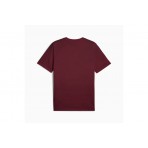 Puma Essentials Small No. 1 Logo Ανδρικό Κοντομάνικο T-Shirt Μπορντό