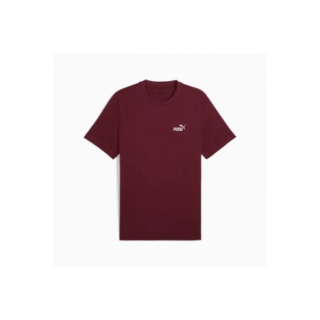 Puma Essentials Small No. 1 Logo Ανδρικό Κοντομάνικο T-Shirt Μπορντό