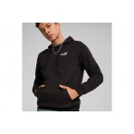 Puma Essentials Small No.1 Logo Ανδρικό Φούτερ με Κουκούλα Μαύρο
