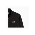 Puma Essentials No.1 Logo Track Ανδρική Βαμβακερή Ζακέτα με Κουκούλα Μαύρη