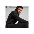 Puma Essentials No.1 Logo Ανδρική Βαμβακερή Ζακέτα με Κουκούλα Μαύρη