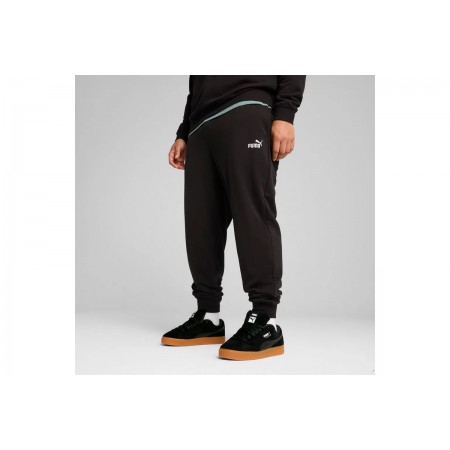 Puma Essentials No.1 Logo Ανδρικό Παντελόνι Φόρμας Μαύρο