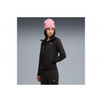 Puma Evostripe Γυναικεία Βαμβακερή Ζακέτα με Κουκούλα Μαύρη