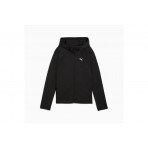 Puma Evostripe Γυναικεία Βαμβακερή Ζακέτα με Κουκούλα Μαύρη