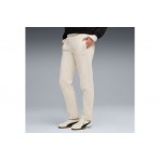 Puma Evostripe Γυναικείο Παντελόνι Φόρμας Εκρού