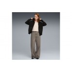 Puma Her Relaxed Γυναικεία Βαμβακερή Ζακέτα με Κουκούλα Μαύρη