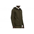 Puma Evostripe Ανδρική Ζακέτα με Κουκούλα Χακί