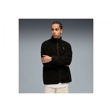 Puma Essentials Ανδρική Ζακέτα Sherpa Μαύρη