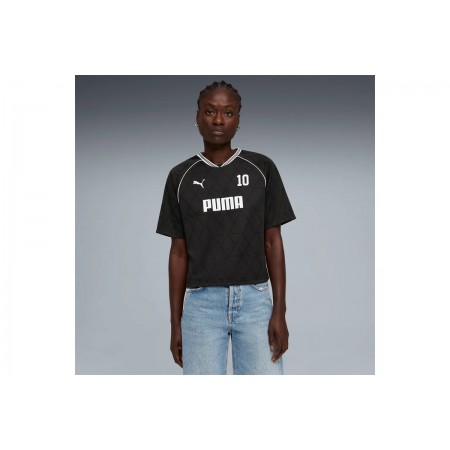 Puma Sport Relaxed Jersey Γυναικείο Κοντομάνικο T-Shirt Μαύρο