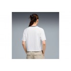 Puma Sport Relaxed Jersey Γυναικείο Κοντομάνικο T-Shirt Λευκό