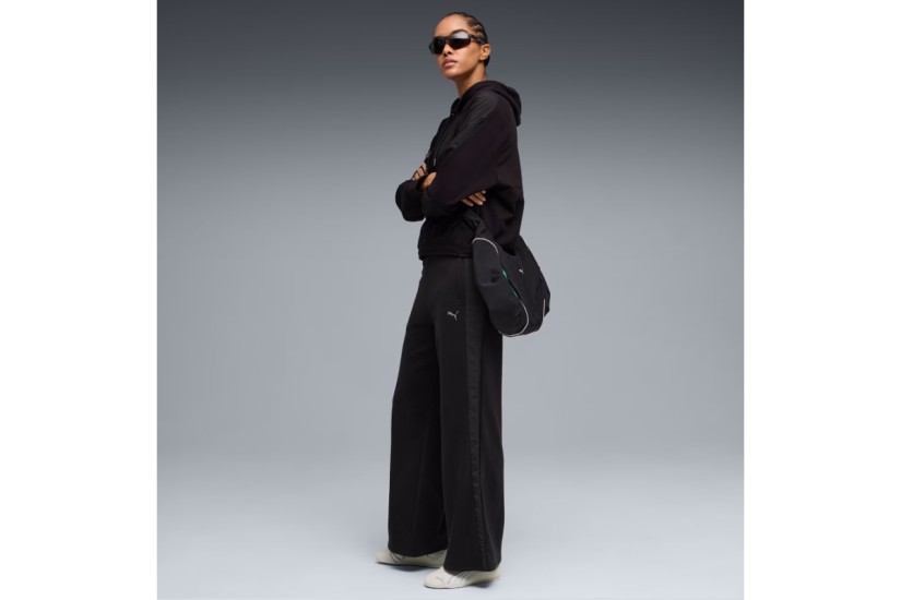 Puma Her High-Waist Wide-Leg Γυναικείο Παντελόνι Φόρμας Μαύρο