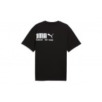 Puma Sport Graphic Ανδρικό Κοντομάνικο T-Shirt Μαύρο