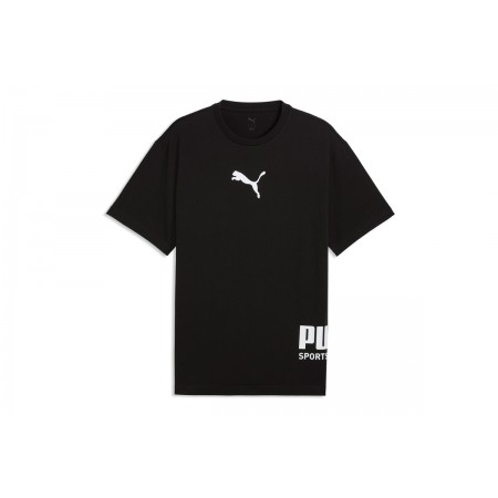 Puma Sport Graphic Ανδρικό Κοντομάνικο T-Shirt Μαύρο