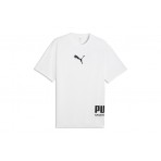 Puma Sport Graphic Ανδρικό Κοντομάνικο T-Shirt Λευκό