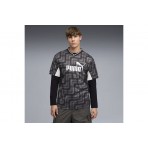 Puma Essentials Block Football Jersey Ανδρικό Κοντομάνικο T-Shirt Μαύρο, Λευκό