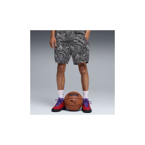 Puma Flag Foul All Over Print 15Cm Βερμούδα Μπασκετική Ανδρική (692277 01)