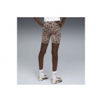 Puma Essentials Graphic Animal Print Παιδικό Κοντό Κολάν Σάπιο Μήλο, Μαύρο