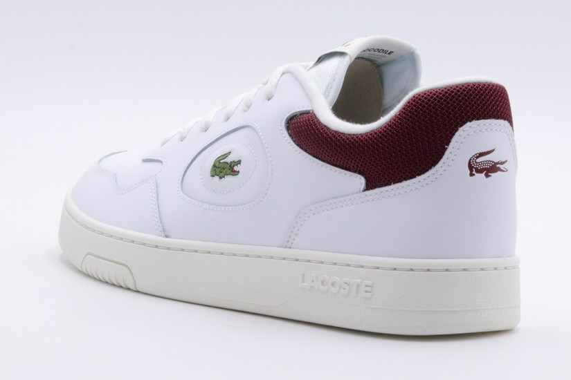 Lacoste Lineset Ανδρικά Sneakers Λευκά, Μπορντό
