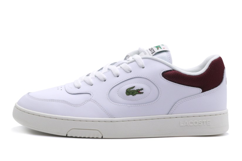 Lacoste Lineset Ανδρικά Sneakers Λευκά, Μπορντό