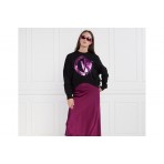 Versace O New V-Emblem Foil Μπλούζα Με Λαιμόκοψη Γυναικεία (75HAIF05 CF02F 899)