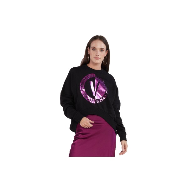 Versace O New V-Emblem Foil Μπλούζα Με Λαιμόκοψη Γυναικεία (75HAIF05 CF02F 899)