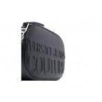Versace Range N-Institutional Logo Τσαντάκι Χιαστί - Ώμου Μαύρο