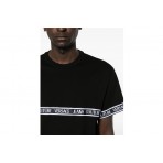 Versace Tape Ανδρικό Κοντομάνικο T-Shirt Μαύρο