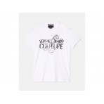 Versace R Logo Watercolor T-Shirt Γυναικείο (76HAHG01 CJ00G 003)