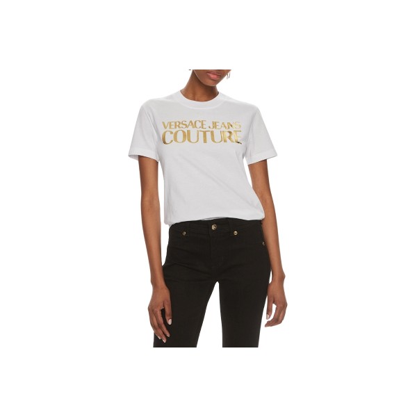 Versace Gummy Glitter Γυναικείο Κοντομάνικο T-Shirt Λευκό