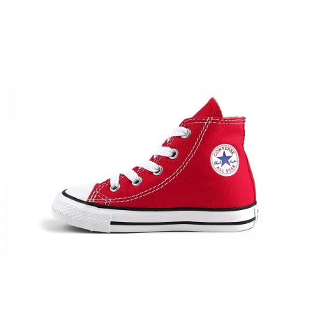 Converse Chuck Taylor All Star Βρεφικά Sneakers Κόκκινα, Λευκά