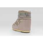 Moon Boot Icon Low Glance Platinum Satin Γυναικείες Μπότες Χιονιού