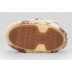 Moon Boot Icon Cow Print Low Curly Μπότες Χιονιού Καφέ, Μπεζ