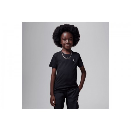 Jordan Jumpman Air Embroidered Παιδικό Κοντομάνικο T-Shirt Μαύρο