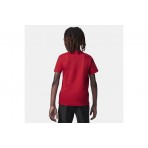 Jordan Jumpman Air Embroidered Παιδικό Κοντομάνικο T-Shirt Κόκκινο