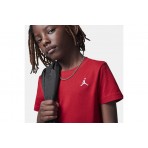 Jordan Jumpman Air Embroidered Παιδικό Κοντομάνικο T-Shirt Κόκκινο