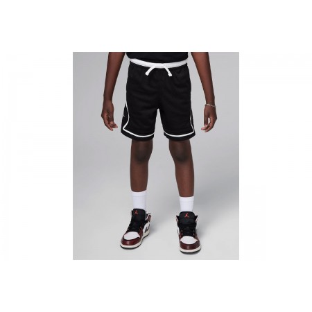 Jordan Dri-Fit Sport Diamond Παιδική Μπασκετική Βερμούδα Μαύρη, Λευκή