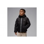 Jordan Essentials Παιδικό Μπουφάν Puffer με Κουκούλα Μαύρο