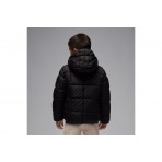 Jordan Essentials Παιδικό Μπουφάν Puffer με Κουκούλα Μαύρο