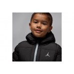 Jordan Essentials Παιδικό Μπουφάν Puffer με Κουκούλα Μαύρο