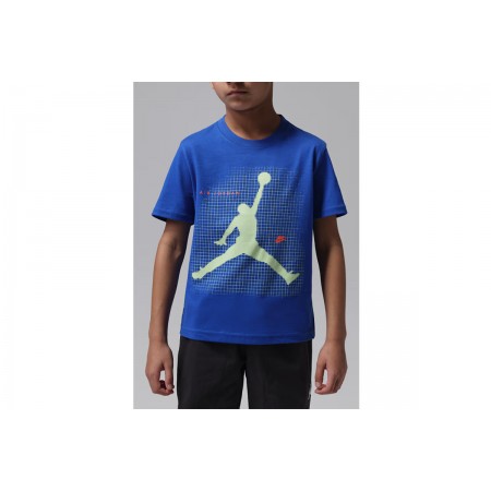 Jordan Jumpman Grid Blur Παιδικό Κοντομάνικο T-Shirt Ρουά, Φυτρί