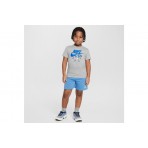 Nike Air Boxy Παιδικό T-Shirt Γκρι Ανοιχτό, Μπλε