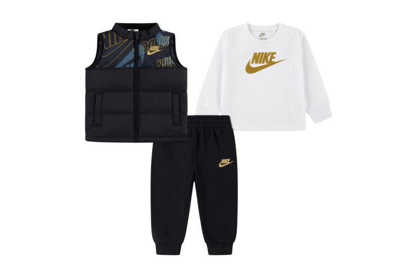 Nike Παιδικό Σετ με Αμάνικο Μπουφάν - Μπλούζα - Παντελόνι Φόρμας