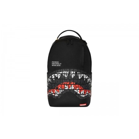Sprayground Shark Central Sharkcode Backpack Μαύρο, Λευκό, Κόκκινο