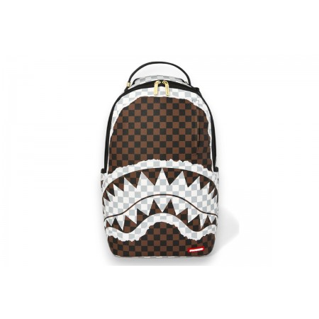 Sprayground Sip Brown And Cream Tear Check Dlxsv Backpack 