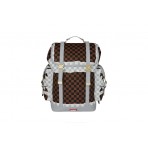 Sprayground Cream And Brown Tear Check Monte Carlo Backpack (910B8292NSZ)
