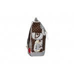 Sprayground Cream And Brown Tear Check Monte Carlo Backpack (910B8292NSZ)